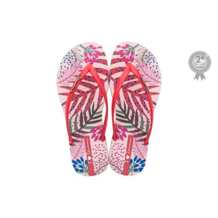 Chinelo Feminino Ipanema Easy Tropicalia - 26823 - Rosa/vermelho - Atacado