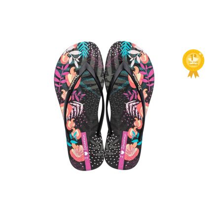Chinelo Feminino Ipanema Easy Tropicalia - 26823 - Preto/preto - Atacado