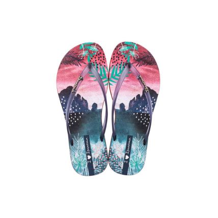 Chinelo Feminino Ipanema Easy Tropicalia - 26823 - Vermelho/azul Transparente - Atacado