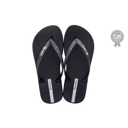 Chinelo Feminino Ipanema Brilha - 26824 - Preto/preto Glitter - Atacado