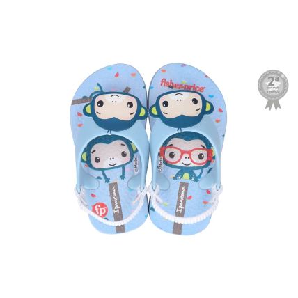 Chinelo Baby Ipanema Fisher Price Play - 26825 - Azul/azul/branco - Atacado
