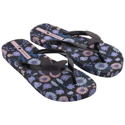 Chinelo Feminino Ipanema Belle Floral - 26827 - Preto/preto - Atacado
