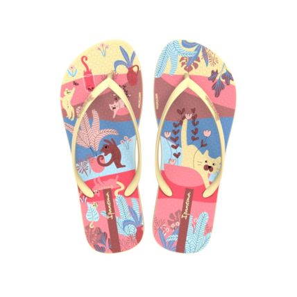 Chinelo Infantil Ipanema Pets Pop - 26836 - Amarelo/rosa/azul - Atacado