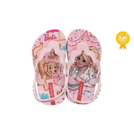 Chinelo Baby Ipanema Barbie Meu Pet - 26838 - Rosa/rosa/vermelho - Atacado