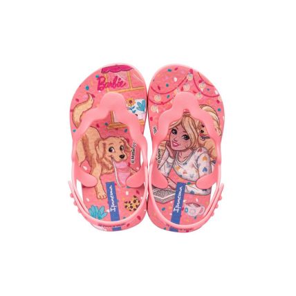 Chinelo Baby Ipanema Barbie Meu Pet - 26838 - Rosa/rosa/azul - Atacado