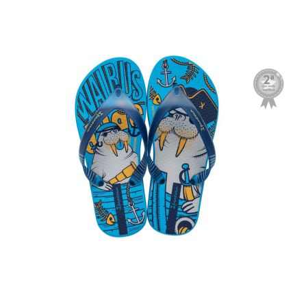Chinelo Infantil Ipanema Lets Play - 26852 - Azul/azul Transparente - Atacado