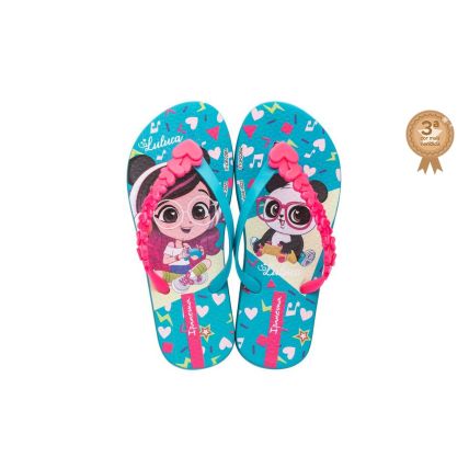Chinelo Infantil Ipanema Luluca Amor - 26853 - Azul/rosa - Atacado