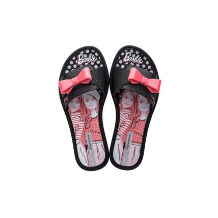 Chinelo Infantil Ipanema Barbie Clip - 26854 - Preto/preto/rosa - Atacado