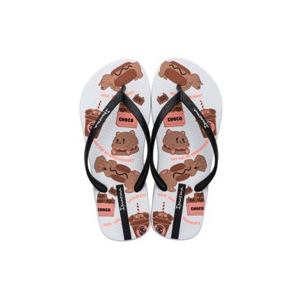 Chinelo Feminino Ipanema Joy - 26861 - Branco/preto/marrom - Atacado