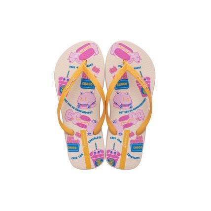 Chinelo Feminino Ipanema Joy - 26861 - Bege/amarelo/azul - Atacado
