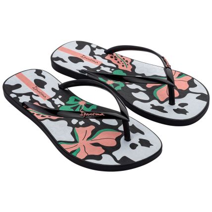 Chinelo Feminino Ipanema Easy Trendy - 26862 - Preto/preto/branco - Atacado