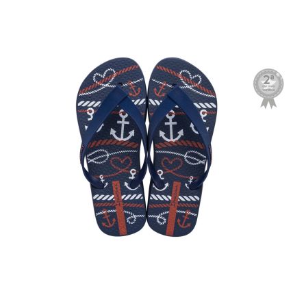 Chinelo Feminino Ipanema Mood Print - 26864 - Azul/azul/vermelho - Atacado
