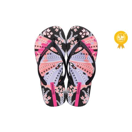 Chinelo Feminino Ipanema Serena - 26865 - Preto/rosa/violeta - Atacado