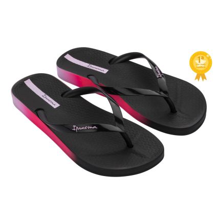 Chinelo Feminino Ipanema Nuances - 26866 - Preto/rosa - Atacado