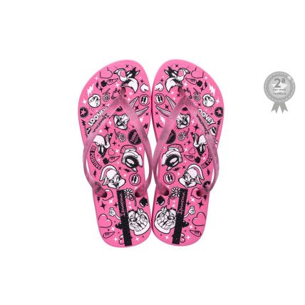 Chinelo Feminino Ipanema Looney Tunes Vibes - 26867 - Rosa/branco - Atacado