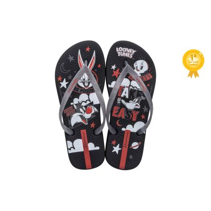 Chinelo Feminino Ipanema Looney Tunes Vibes - 26867 - Preto/vermelho/branco - Atacado