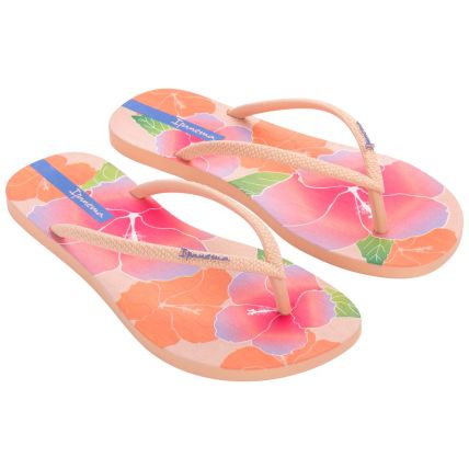 Chinelo Feminino Ipanema Praiana - 26869 - Bege/bege/laranja - Atacado
