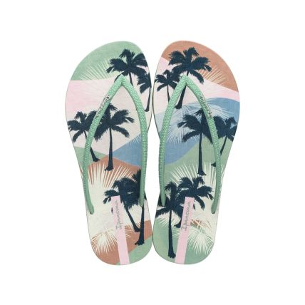 Chinelo Feminino Ipanema Praiana - 26869 - Verde/verde/rosa - Atacado