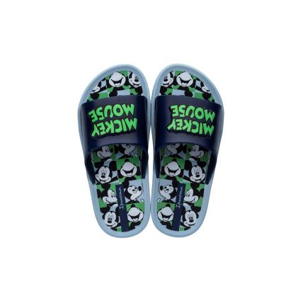 Chinelo Slide Infantil Ipanema Disney Zip - 26885 - Azul/azul/verde - Atacado