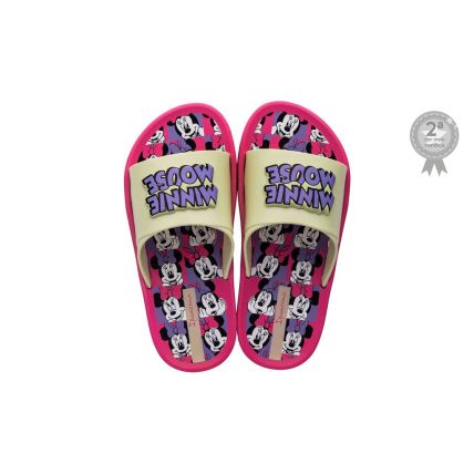 Chinelo Slide Infantil Ipanema Disney Zip - 26885 - Rosa/verde/lilas - Atacado