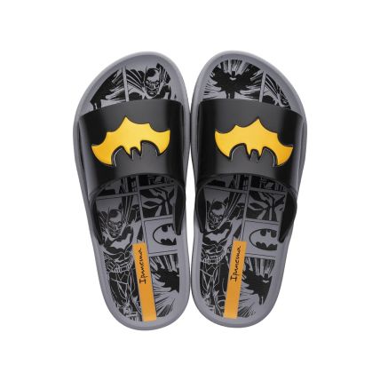 Chinelo Slide Infantil Ipanema Liga Da Justiça Force - 26886 - Cinza/preto - Atacado