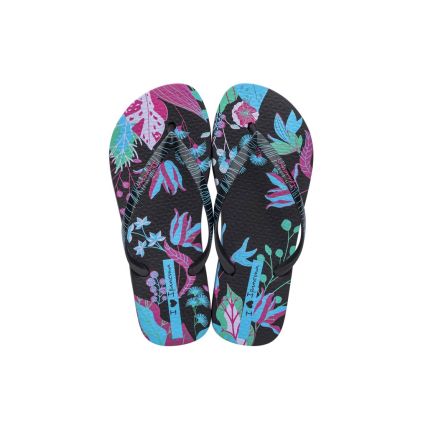Chinelo Feminino Ipanema Flower Bomb - 26890 - Preto/azul/rosa - Atacado