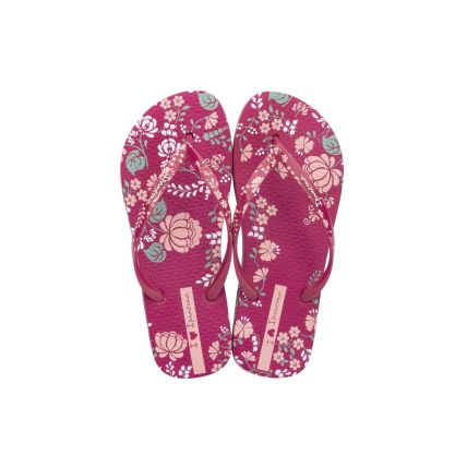 Chinelo Feminino Ipanema Flower Bomb - 26890 - Bordo/rosa - Atacado
