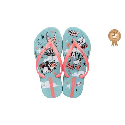 Chinelo Infantil Ipanema Looney Tunes Vibes - 26900 - Azul/rosa - Atacado