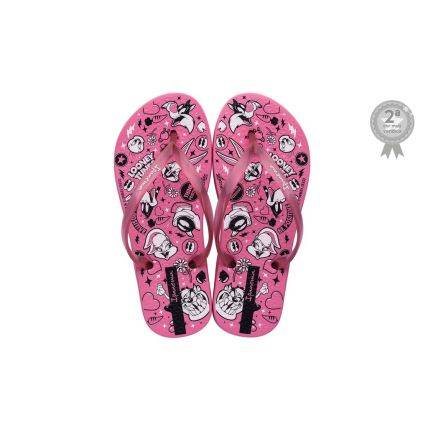 Chinelo Infantil Ipanema Looney Tunes Vibes - 26900 - Rosa/branco - Atacado