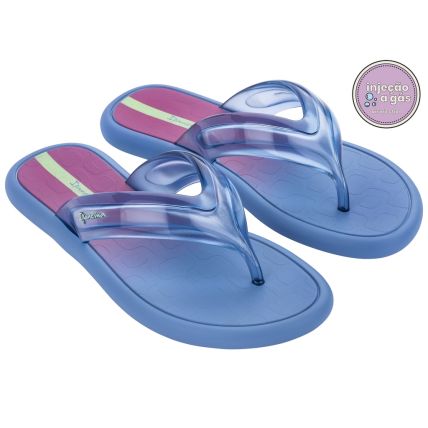 Chinelo Feminino Ipanema Puffer - 26916 - Azul/lilas - Atacado