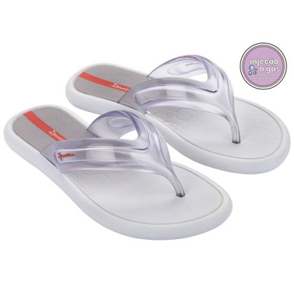 Chinelo Feminino Ipanema Puffer - 26916 - Branco/vidro/cinza - Atacado