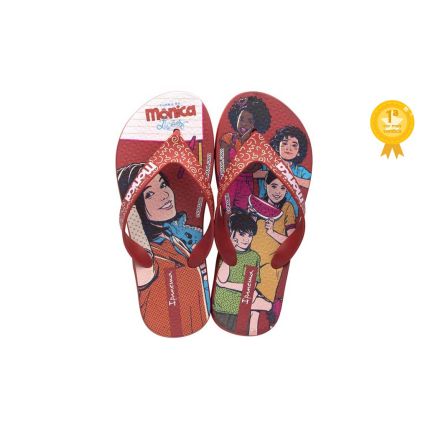 Chinelo Infantil Ipanema Turma Da Monica Lições - 26921 - Vermelho/vermelho - Atacado