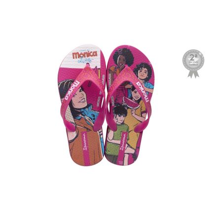 Chinelo Infantil Ipanema Turma Da Monica Lições - 26921 - Rosa/rosa - Atacado
