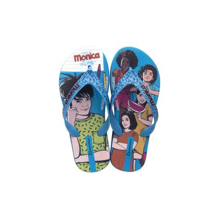 Chinelo Infantil Ipanema Turma Da Monica Lições - 26921 - Azul/azul - Atacado