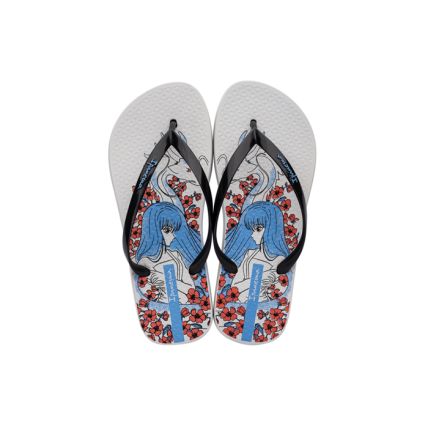 Chinelo Feminino Ipanema Hanna -26928 - Cinza/preto/azul - Atacado