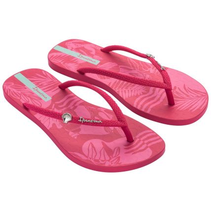 Chinelo Feminino Ipanema Praiana Chic - 26939 - Rosa/rosa/verde - Atacado