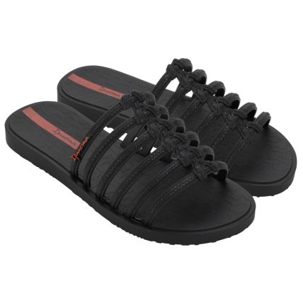 Chinelo Slide Feminino Ipanema Unique - 26948 - Preto/preto/vermelho - Atacado