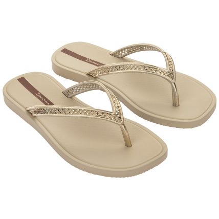 Chinelo Feminino Ipanema Seu Brilho - 26954 - Bege/ouro - Atacado