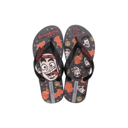 Chinelo Infantil Ipanema Enaldinho - 26957.. - Preto/preto/cinza - Atacado