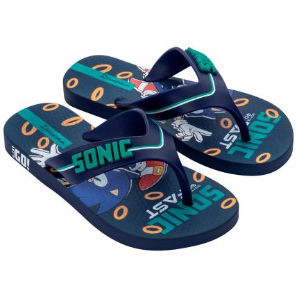 Chinelo Infantil Ipanema Sonic Game - 26958 - Azul/azul/bege - Atacado