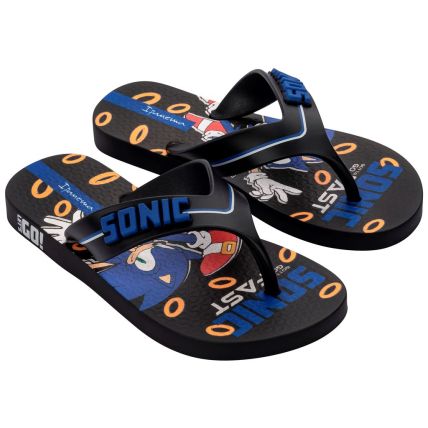 Chinelo Infantil Ipanema Sonic Game - 26958 - Preto/preto/azul - Atacado