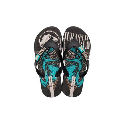 Chinelo Infantil Ipanema Jurassic Rock - 26959 - Preto/verde/bege - Atacado