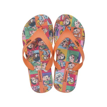 Chinelo Infantil Turma Da Mônica Meu Pet - 26960 - Laranja/verde/amarelo - Atacado