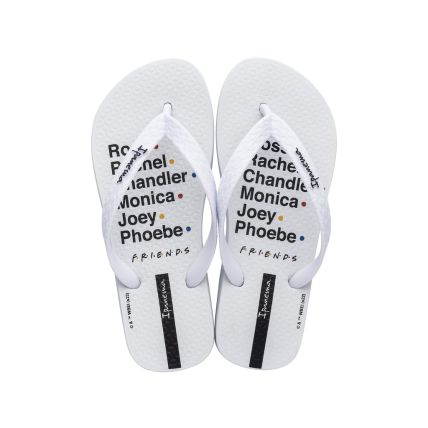 Chinelo Feminino Ipanema Warner - 26962 - Branco/branco/preto - Atacado