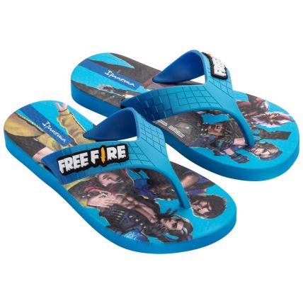 Chinelo Infantil Ipanema Free Fire - 26966 - Azul/azul - Atacado