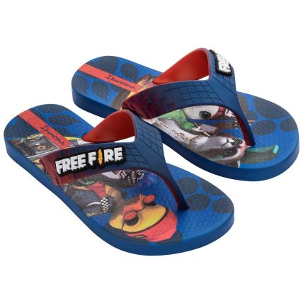 Chinelo Infantil Ipanema Free Fire - 26966 - Azul/vermelho - Atacado