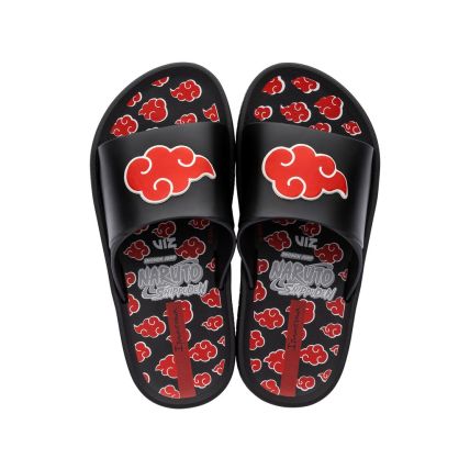 Chinelo Slide Infantil Ipanema Naruto - 26971 - Preto/vermelho - Atacado
