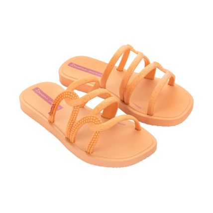 Chinelo Slide Infantil Ipanema Solar Mais - 26982 - Bege/bege Glitter - Atacado