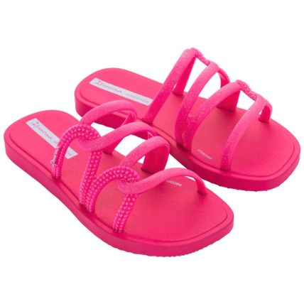 Chinelo Slide Infantil Ipanema Solar Mais - 26982 - Rosa Escuro/rosa Glitter - Atacado