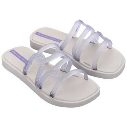 Chinelo Slide Infantil Ipanema Solar Mais - 26982 - Cinza/vidro Glitter - Atacado